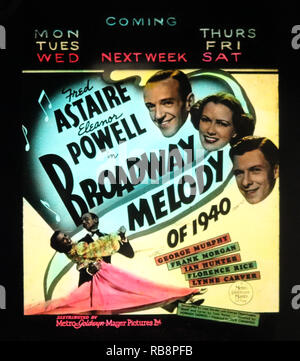 Fred Astaire Eleanor Powell "Broadway Melody" Film Werbung Stockfoto