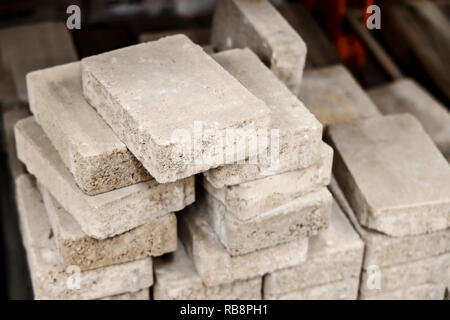 Baustoff Beton Fliesen - betonsteine Stockfoto