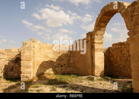 Römische Ruinen in Umm ar-Rasas, eine archäologische Stätte in Jordanien. UNESCO-Liste des Weltkulturerbes. Stockfoto