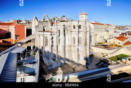 Carmo Kloster in Lissabon, Portugal. Stockfoto