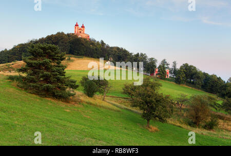 Banska Stiavnica - Golgatha, Slowakei Stockfoto