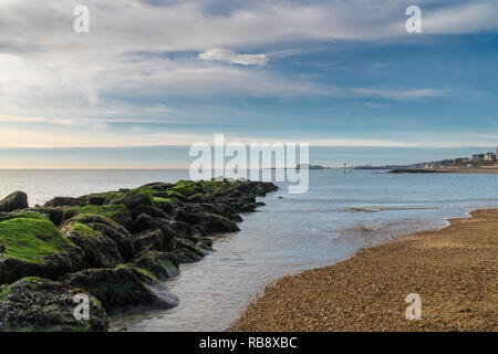 Clacton Pier und See Defense, Clacton-on-Sea Essex UK. Dezember 2018 Stockfoto