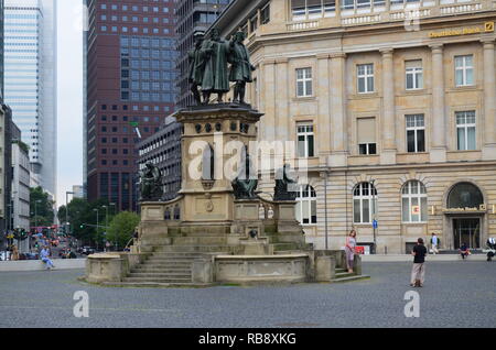 Johannes Gutenberg-Denkmal Frankfurt am Main Stockfoto