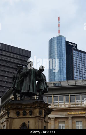 Johannes Gutenberg-Denkmal Frankfurt am Main Stockfoto