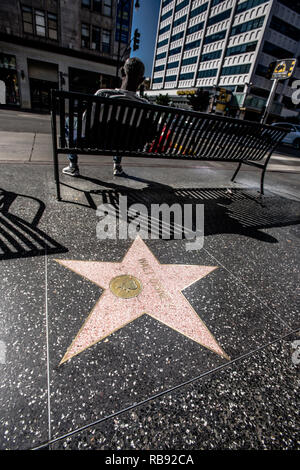 Hollywood Walk of Fame. Hollywood Boulevard. Stockfoto