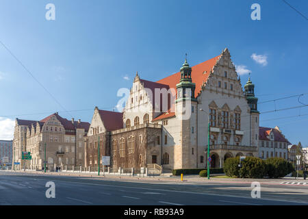 Poznan, Polen - 2. April 2018: Bau der Adam Mickiewicz Universität in Poznan, Polen Stockfoto