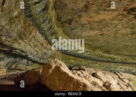 Hamilton Creek Wasserfall und Hamilton Pool, Hamilton Pool bewahren Travis County, Texas, USA Stockfoto