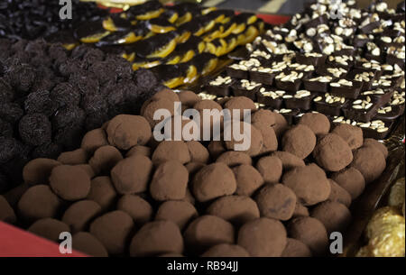 Schokolade Pralinen Belgien shop, Speisen und Desserts Stockfoto