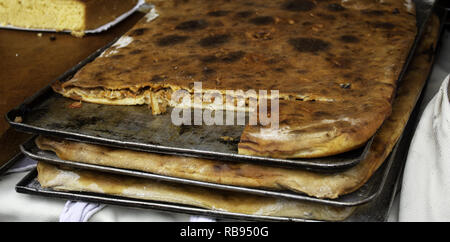 Galizische pie von Thunfisch und Ei, handwerkliche Küche Stockfoto