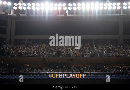 Santa Clara, Kalifornien, USA. 07 Jan, 2019. Die 2019 CFB Endspiel zwischen der Clemson Tiger und die Alabama Crimson Tide, Levi's Stadion in Santa Clara, Kalifornien. Valerie Shoaps/CSM/Alamy leben Nachrichten Stockfoto
