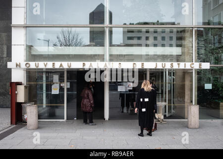 Lyon, Frankreich. 8. Januar, 2019. Fassade des Lyon Gerichtsgebäude Credit: FRANCK CHAPOLARD/Alamy leben Nachrichten Stockfoto