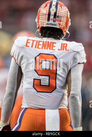 07. Januar 2019: Clemson läuft zurück Tavien Feaster (28) läuft mit dem ...