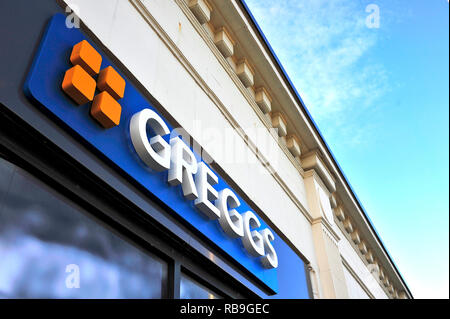 Greggs Bäckerei Blackpool Stockfoto