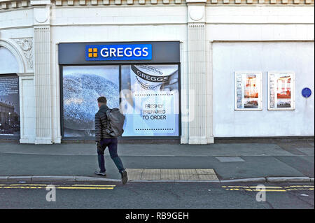 Greggs Bäckerei Blackpool Stockfoto