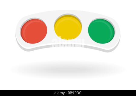 Ampel horizontale auf weißem Hintergrund, Vector Illustration Stock Vektor