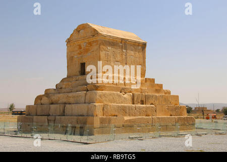 Das Grab von Kyros ist das wichtigste Denkmal in Pasargad. Iran Stockfoto