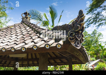 Dach Design im Bali Indonesien Tempel Stockfoto