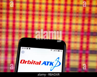 Orbital ATK Inc., jetzt Northrop Grumman Innovation Systems Logo auf dem Smartphone angezeigt Stockfoto