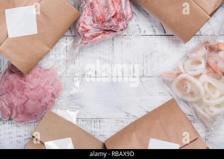 Gesunde Mahlzeiten täglich Lieferung Stockfoto