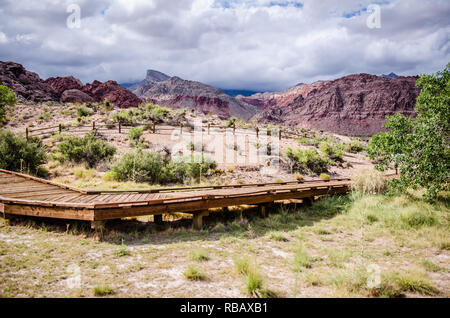 Promenaden und Wanderwege in der Red Rock Canyon National Conservation Area Stockfoto