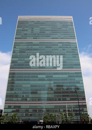 United Nation UN-Hauptquartier Gebäude am East River in New York Stockfoto