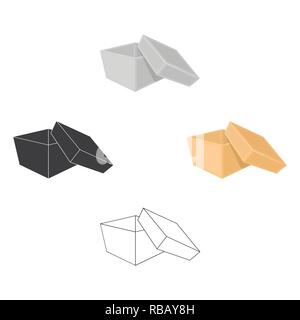 Boxing, Umhüllung, Fall und andere Symbol im Comic-stil. Kasten, Behälter, Paket Symbole in Sammlung Stock Vektor