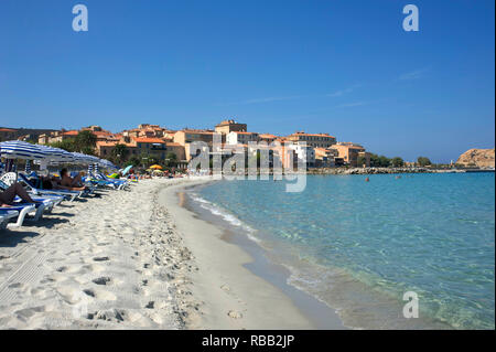 L'Ile Rousse Strand Stockfoto