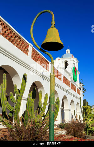 El Camino Real Bell, San Luis Rey Mission, Oceanside, San Diego County, Kalifornien, USA Stockfoto