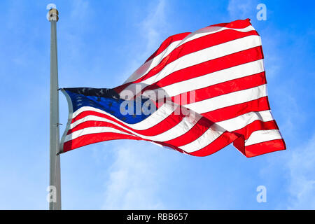 Amerikanische Flagge im wind Stockfoto