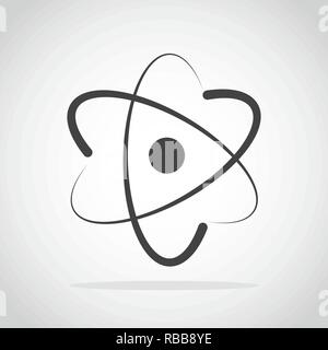 Molekül Symbol in flacher Ausführung. Vector Illustration. Grau Atom-symbol isoliert Stock Vektor