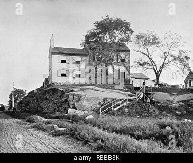 EDGAR ALLAN POE (1809-1849) amerikanischer Dichter und Schriftsteller. Home bei Ravenswoode, Long Island, über 1895 Stockfoto