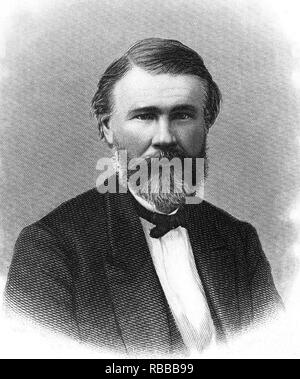 RICHARD GATLING (1818-1903) amerikanischer Erfinder der Gatling Gun Stockfoto