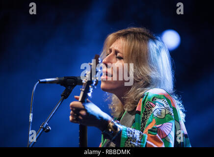 Die Aircare-servcie Sänger, Songwriter und Musiker Martha Wainwright führt ein Live Konzert in der dänischen Folk, Blues und Country Music Festival Tønder Festival 2014. Dänemark, 31.08.2014. Mit Ausnahme von Dänemark. Stockfoto