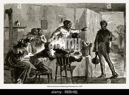 Antike Frühe amerikanische Gravur, soziale Fragen, ca. 1850 Stockfoto