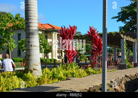 Historische Lahaina, Maui, der ersten Hauptstadt der hawaiischen Inseln und ehemalige Walfängerstadt. Stockfoto