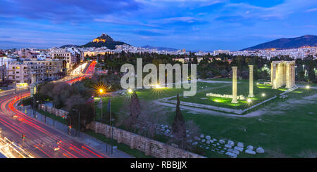 Antenne Stadtblick in Athen, Griechenland Stockfoto