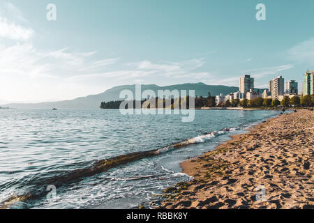 Foto der English Bay Beach in Vancouver, BC, Kanada Stockfoto