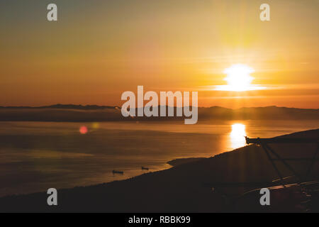 Foto von Vancouver Blick von Grouse Mountain in North Vancouver, BC, Kanada Stockfoto