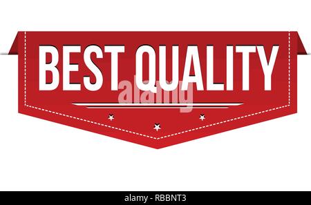 Beste Qualität Banner Design auf weißem Hintergrund, Vector Illustration Stock Vektor