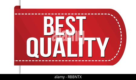 Beste Qualität Banner Design auf weißem Hintergrund, Vector Illustration Stock Vektor