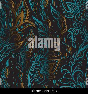 Paisley Hintergrund. Vintage nahtlose Muster Stock Vektor