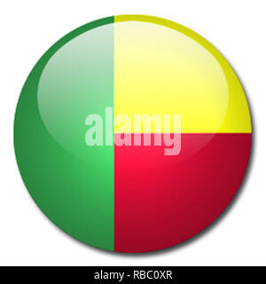 Benin-Flagge Stockfoto
