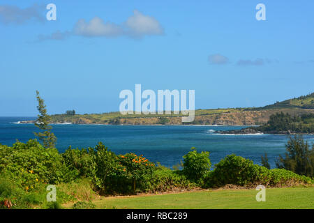 Kapalua, Maui, Hawaii Inseln. Upscale Resort Area mit Hotels, elegante Wohnungen, erstklassige Golfplätze, Strände und Restaurants. Stockfoto