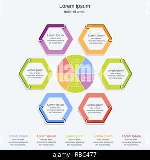 Moderne Infografiken Prozessvorlage, Geschäftskonzept Infografik, Vector Illustration Stock Vektor
