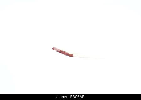 Bild von Streichhölzern. Auf den weißen Hintergrund isoliert. Stockfoto