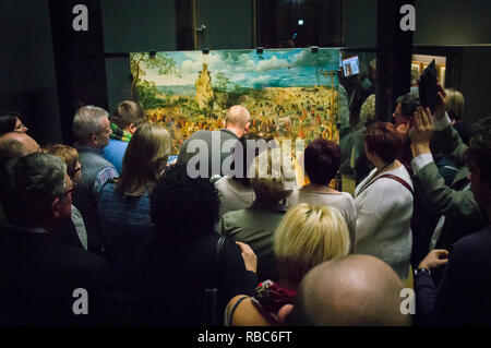 Die weltweit erste große monographische Ausstellung der Werke von Der niederländische Maler Pieter Bruegel der Ältere aus dem 16. Jahrhundert im Kunsthistorischen Museum' i Stockfoto