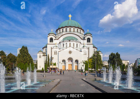 Serbien, Belgrad, Hl. Sava - die größte orthodoxe Kathedrale der Welt Stockfoto