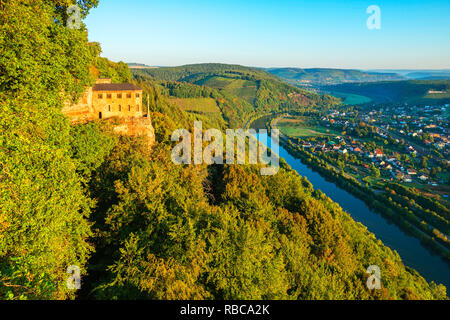 Grabkapelle für John von Böhmen von Karl Friedrich Schinkel, Kastel-Staadt, Rheinland-Pfalz, Deutschland. Stockfoto