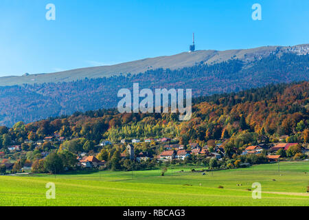 Le Chasseral, der höchste Berg der Berner Jura, Diesse, Bern, Schweiz Stockfoto