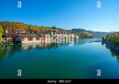 Rhein Eglisau, Zürich, Schweiz Stockfoto